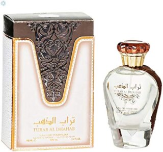 عطر تراب الذهب ارض الزعفران او دي بارفان عالي الجودة ويدوم طويلا، عطر عربي شرقي 100 مل مع البرغموت الخفيف والليمون وجوز الهند، للجنسين