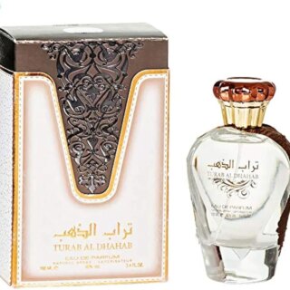 عطر تراب الذهب ارض الزعفران او دي بارفان عالي الجودة ويدوم طويلا، عطر عربي شرقي 100 مل مع البرغموت الخفيف والليمون وجوز الهند، للجنسين