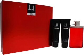 عطر ديزاير رد للرجال من الفريد دانهيل – او دو تواليت 100 مل مع ملطف بعد الحلاقة 90 مل وشاور جل 90 مل