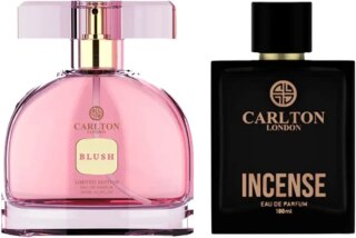 كارلتون لندن او دي بارفان للرجال والنساء – عبوة من قطعتين | عطر بلش اصدار محدود للنساء – 100 مل وعطر بخور للرجال – 100 مل لكل قطعة | مجموعة هدايا للذكرى السنوية