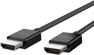 كيبل HDMI 2.1 فائق السرعة ممتاز من بيلكن، يدعم دولبي فيجن اتش دي ار بجودة 4 كيه، يوفر عرض مثالي لجهاز ابل تي في، 2 متر / 6.6 قدم – اسود