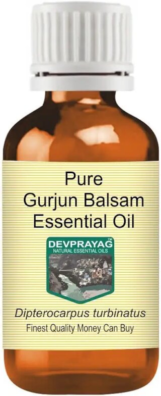 Devprayag Pure Gurjun Balsam Essential Oil (Dipterocarpus turbinatus) Natural Therapeutic Grade Steam Distilled 10ml (0.33 oz)