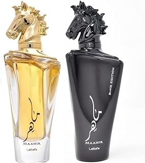 عطر ماهر او دي بارفان الاصدار الاسود، عطر عود جريء وغني بخشب الصندل والمسك والفانيلا، عبوة اقتصادية ممتازة 100 مل (3.4 اونصة) من سابويل، للجنسين