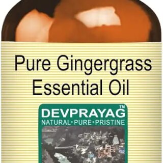 Devprayag Pure Gingergrass Essential Oil (Cymbopogon martinii) Natural Therapeutic Grade Steam Distilled 10ml (0.33 oz)