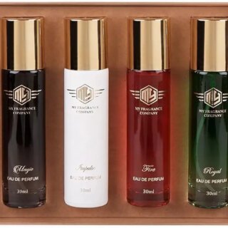 مجموعة هدايا عطور فاخرة للرجال من ماي فراجرانس / عطر للرجال برائحة تدوم طويلا 4 × 30 مل عبوة هدية للرجال