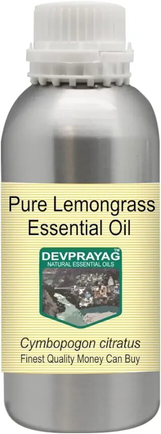 Devprayag Pure Lemongrass Essential Oil (Cymbopogon citratus) Natural Therapeutic Grade Steam Distilled 630ml (21 oz)