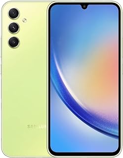 سامسونج جالكسي A34 5G + 4G LTE 256GB + 8GB غير مقفل في جميع أنحاء العالم 6.6 120Hz 48MP كاميرا ثلاثية رائعة ليموني SM-A346M DSN، بشريحتين