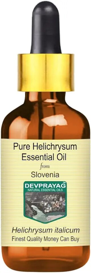 Devprayag Pure Helichrysum Essential Oil (Helichrysum italicum) with Glass Dropper Natural Therapeutic Grade Steam Distilled 5ml (0.16 oz)