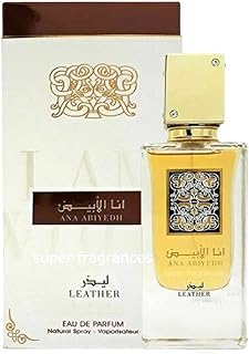 عطر ليذر من انا ابيض | او دي بارفان | 60 مل | ليمون ونجيل الهند والباتشولي والمسك الابيض والجلد، للجنسين