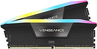 كورسير ذاكرة RAM DDR5 RGB 32GB (2x16GB) 6600MHz CL38 انتل XMP iCUE من فينجانس – اسود (CMH32GX5M2B6600C38)