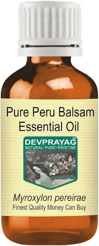 Devprayag Pure Peru Balsam Essential Oil (Myroxylon pereirae) Natural Therapeutic Grade Steam Distilled 10ml (0.33 oz)