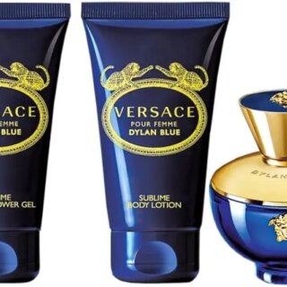 مجموعة عطر بور فيميه ديلان بلو من فيرساتشي – او دي بارفان 50 مل+50 مل sg+50 مل، للنساء