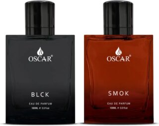 اوسكار مجموعة عطر للرجال من بي ال سي كيه اند سموك 2×100 مل | روائح خشب الارز وخشب الصندل | روائح سموك من نجيل الهند والباتشولي | او دي بارفان للرجال
