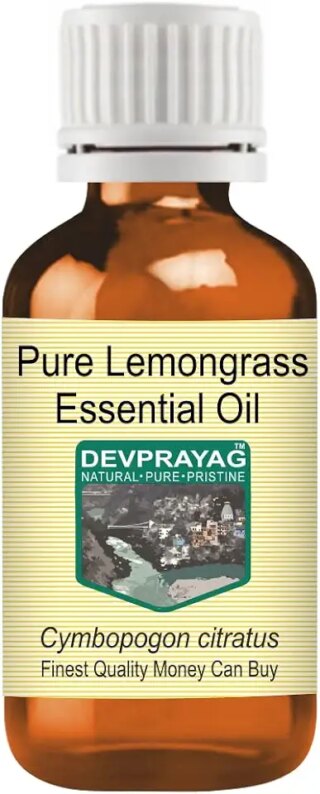 Devprayag Pure Lemongrass Essential Oil (Cymbopogon citratus) Natural Therapeutic Grade Steam Distilled 15ml (0.50 oz)