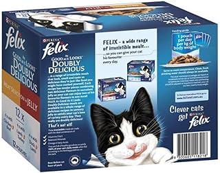 Felix As Good As It Look Doubly Delicious Wet Cat Food Meat Selections 85g (Pack of 12)