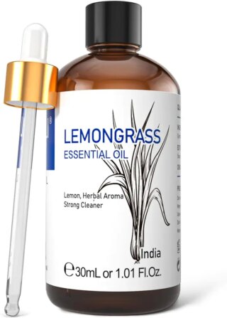 هيكيلي زيت عشب الليمون العطري، زيت عشب الليمون الفاخر النقي 100% الطبيعي غير المخفف لموزع الروائح العلاجية – 30 مل