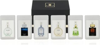 مجموعة هدايا فاخرة من العطور الممتازة طويلة الامد او دي بارفان مكونة من 6 قطع، 3 عطور للرجال و3 عطور للنساء – عود / مارين / ايدن / دوسك / باشن / بليس، مع علبة هدايا من لايبرتي