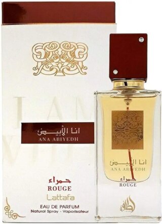 عطر او دي بارفان روج للجنسين من انا ابيض سعة 60 مل (2 اونصة) بخاخ يدوم طويلا برائحة الزعفران واللوز المر I زجاجة سيجنتشر I من لطافة