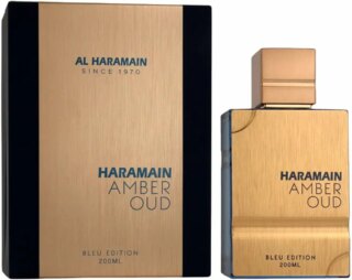 عطر عنبر او دي بارفان للرجال من الحرمين، نسخة العود الازرق – 6.7 اونصة سائلة- (متعدد الالوان)