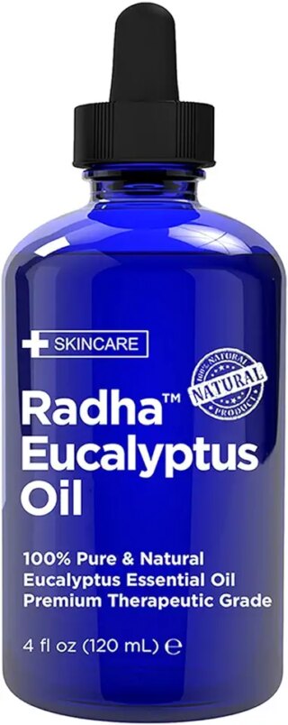 زيت الكافور العطري من رادا بيوتي 4 اونصة – 100% نقي وعلاجي، مقطر بالبخار للعلاج العطري والاسترخاء والاستحمام والساونا والحمام وغرفة البخار وتخفيف الالام وعند الازدحام وتخفيف التوتر