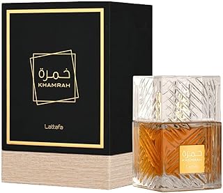 عطر خمرة من المجموعة المتميزة من لطافة، زجاجة او دي بارفان سعة 100 مل برائحة فاخرة تدوم طويلًا من مزيج من روائح خشبية وتوابل، مجموعة هدية، للجنسين