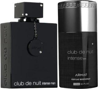 مجموعة هدايا عطر كلوب دي نوي انتينس من قطعتين بلون اسود للرجال، او دي تواليت كلوب دي نوي انتينس للرجال 200 مل + بخاخ كلوب دي نوي انتينس للجسم 250 مل للرجال من ارماف 2