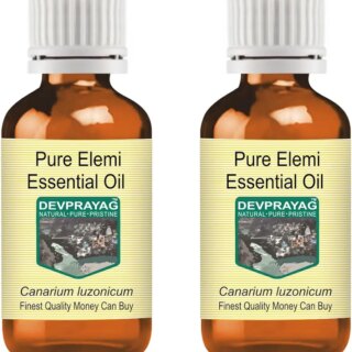 Devprayag Pure Elemi Essential Oil (Canarium luzonicum) Natural Therapeutic Grade Steam Distilled (Pack of Two) 100ml X 2 (6.76 oz)