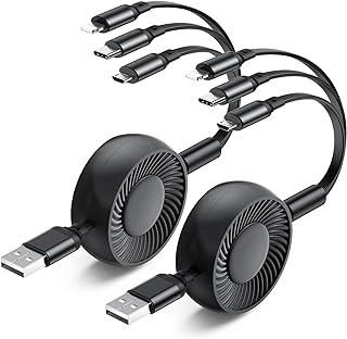 كيبل شحن USB 3 في 1 كيبل شحن سريع متعدد قابل للسحب الى USB نوع C كيبل شحن سريع متوافق مع اجهزة IP نوع C مايكرو USB متوافق مع الجوالات والتابلت وسامسونج وال جي وايفون من قطعتين حاسوب محمول حاسوب لوحي