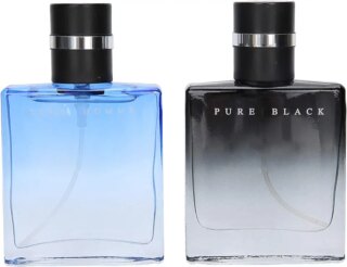مجموعة عطر بسعة 30 مل للرجال من قطعتين، زجاجة عطر او دي تواليت للرجال تدوم طويلا وخفيفة الوزن
