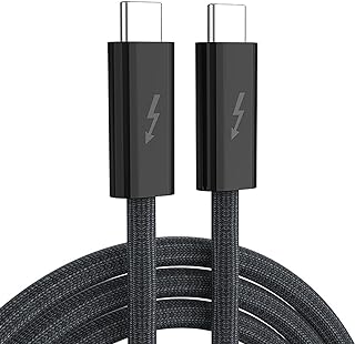 كيبل USB 4، كيبل ثاندربولت 4، كيبل USB-C الى USB C بطول 1.8 متر، شاشة 8K@60Hz/ نقل بيانات 40Gbps / شحن بي دي 240 واط، متوافق مع ايفون 15 برو وماك بوك وايباد برو واتصال الشاشة