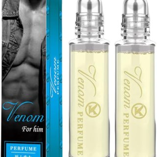 عطر فيرمون بوكس روز للرجال من بوكس روز، عطر فرمون فينوم يدوم طويلا للنساء والرجال (مجموعة من قطعتين)