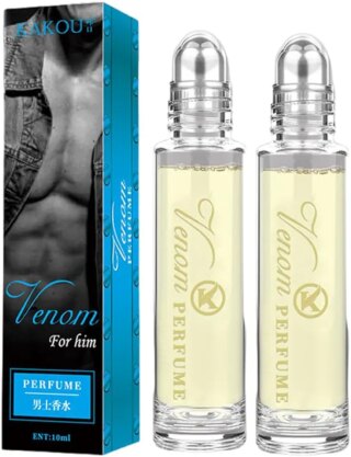 عطر فيرمون بوكس روز للرجال من بوكس روز، عطر فرمون فينوم يدوم طويلا للنساء والرجال (مجموعة من قطعتين)