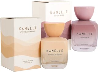 عطر فاخر من كانيل – او دي بارفان للنساء، عطر فاخر يدوم طويلا، ميستيك جلامور والمسك الحريري – 100 مل لكل عبوة (عبوة كومبو من قطعتين)
