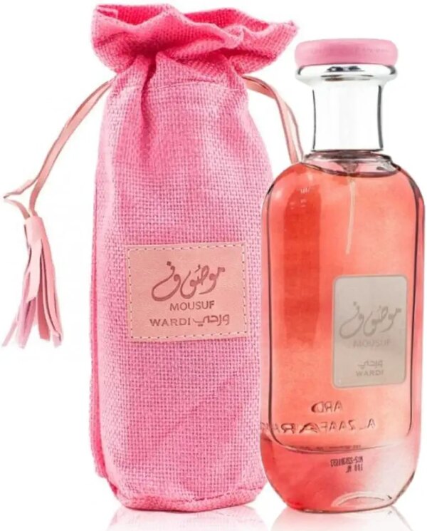 عطر موسوف وردي | او دي بارفان 100 مل | من ارض الزعفران – ميزون الحمراء