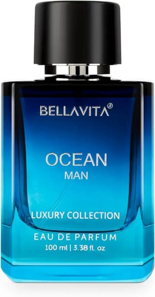 عطر او دي بارفان اوشن اكواتيك الفاخر للرجال من بيلا فيتا برائحة بحرية واوركيد ومسك | عطر برائحة الحمضيات المنعشة والخشب تدوم طويلا، 100 مل