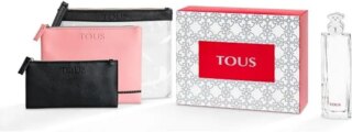 عطر بخاخ او دي تواليت سعة 90 مل مع مجموعة شنط ادوات استحمام للنساء من توس