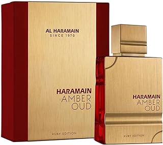 بخاخ عطر عنبر عود روبي او دي بارفان من الحرمين 2.0 اونصة سائلة، عبوة جديدة- متعدد الالوان، للنساء