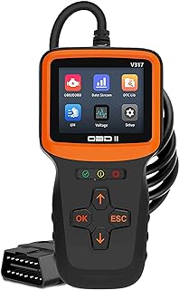 جهاز تشخيص السيارة OBD II,V317 جهاز الكشف عن اعطال السيارة من كيوايو، عرض أكثر تفصيلا,كشف اسرع, يدعم 9 بروتوكولات قياسية لobd l EOBD, يدعم ثمانية لغات مختلفة