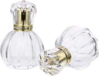 زجاجة عطر صغيرة لتخزين المكياج من قطعتين بتصميم فينتاج صغير لتخزين العطور والبخاخ، زجاجة عطر محمولة