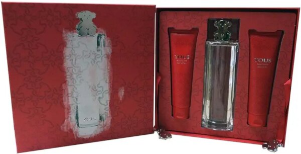 مجموعة هدايا مكونة من 3 قطع من بخاخ او دي تواليت توس ولوشن معطر للجسم وجل استحمام للنساء