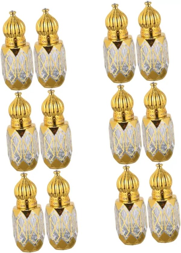 اف ار كولر 12 قطعة من زجاجات العطور الفارغة، زجاجات عطر بخاخ، زجاجات عطر فارغة، زجاجة بخاخ للعلاج العطري، زجاجة عطور، زجاجة تخزين عطور، حاوية برونزية، مناسبة للسفر