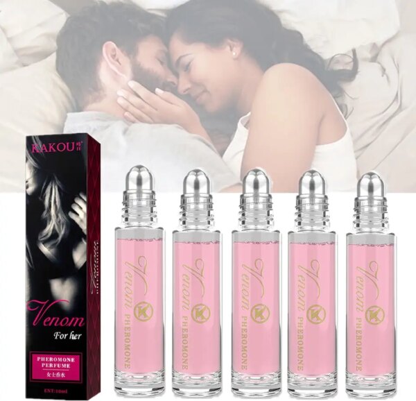عطر فيرومون للنساء، عطر فيرال فيرو، عطر فرمون فينوم للنساء، عطر ديزاير فرمون، عطر فيلورا فيرو، عطر فرمون دوار للنساء لإطلالة مليئة بالإثارة (5 قطع)