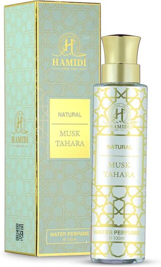 مسك الطهارة الابيض الطبيعي، خال من الكحول ويدوم طويلا من عطور مائية للجنسين من حامدي (100 مل)