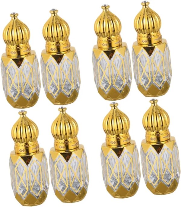 مينكسي 8 قطع من زجاجات العطور الفارغة موزع العطور، زجاجة عطر كريستالية، مضخة عطور، بخاخ، زجاجة عطر بخاصية اطلاق الروائح العلاجية، قارورة عطر زجاجية تشانغشا للسفر