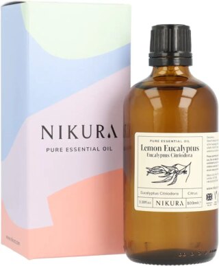 نيكيورا زيت ليمون اوكالبتوس (اوكالبتوس سيتريدورا) العطري – 100 مل | زيوت طبيعية نقية 100% | مثالي للعلاج العطري | رائع لطرد الحشرات ومزيل الاحتقان والمنزل النظيف | نباتي ومصنوع في المملكة المتحدة