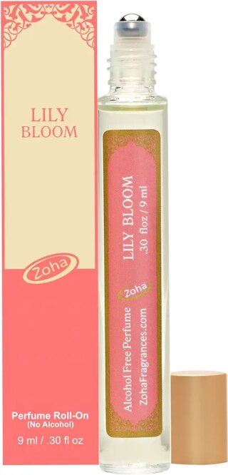 Zoha Lily Bloom|Roll On Perfume for Women and Men | Alcohol Free & Essential Oil Based Perfumes | Long Lasting & Vegan Fragrance Made in USA (9 ml/.30 Oz)