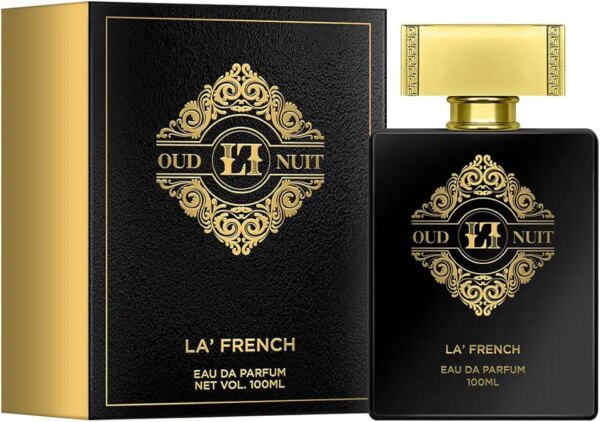 عطر لا فرينش عود نوي او دي بارفان ممزوج بالعود وعطر فرنسي يدوم طويلا برائحة الزهور سعة 100 مل للرجال والنساء (عبوة من قطعة واحدة)