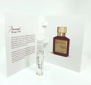 ميسون فرانسيس كركدجيان بخاخ عينة عطر اكستريت دي بارفان فيال من باكارات روج 540، 2 مل جديد، للجنسين
