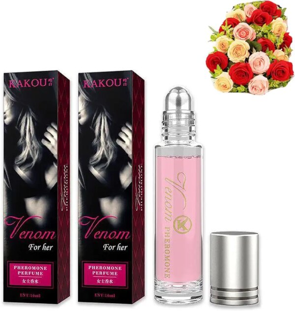 صندوق عطر روز فيرمون من قطعتين، صندوق عطر روز كون فيروموناس بارا هومبر، صندوق فيرومون الورد، زيت عطري دوار للرجال والنساء (للنساء)
