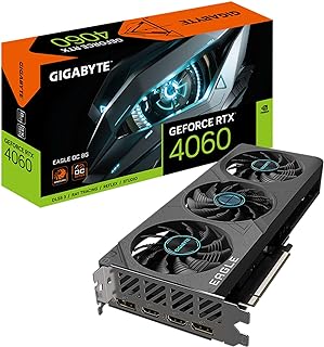 جيجابايت بطاقة رسومات جيفورس RTX 4060 ايجل او سي 8 جيجا، 3 مراوح ويندفورس، 8 جيجا 128 بت GDDR6، بطاقة فيديو GV N4060EAGLE OC 8GD، pci_e_x16